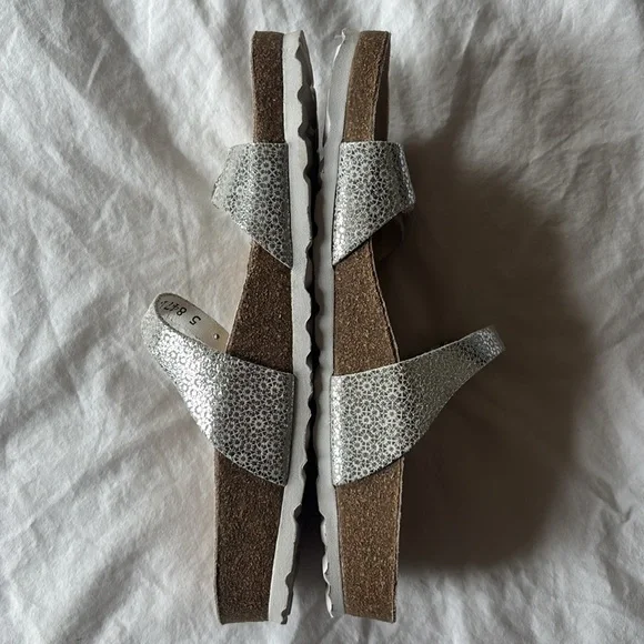 Mephisto Norie Silver Fiore Metallic Leather Sandal, 37 - Picture 3 of 7